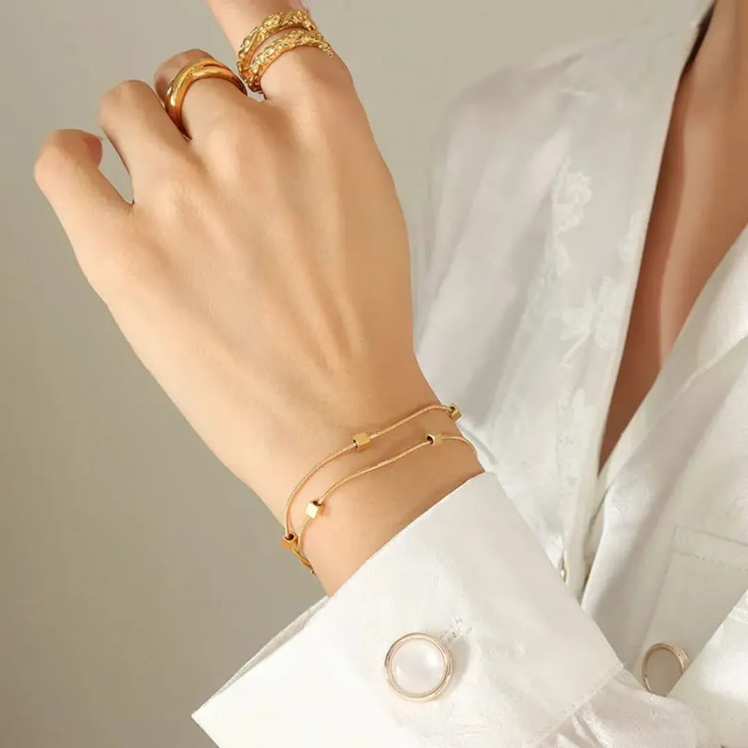 Double Small Square Bracelet - Buy Online in Pakistan at Cosmia.pk