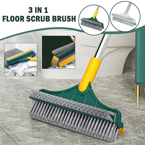 2-in-1 Rotatable Floor Scrub Brush & Rubber Squeegee Wiper - Buy Online in Pakistan at Cosmia.pk