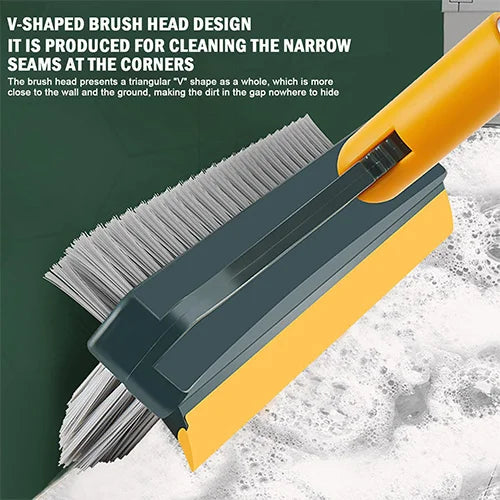 2-in-1 Rotatable Floor Scrub Brush & Rubber Squeegee Wiper - Buy Online in Pakistan at Cosmia.pk