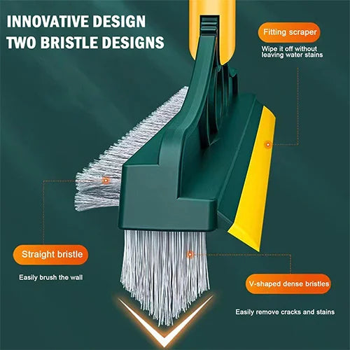 2-in-1 Rotatable Floor Scrub Brush & Rubber Squeegee Wiper - Buy Online in Pakistan at Cosmia.pk