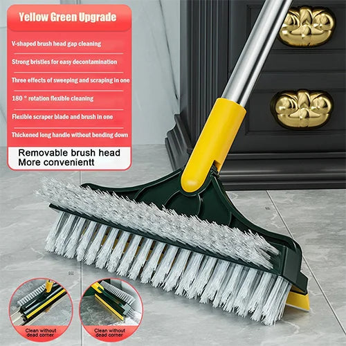 2-in-1 Rotatable Floor Scrub Brush & Rubber Squeegee Wiper - Buy Online in Pakistan at Cosmia.pk