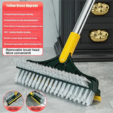 2-in-1 Rotatable Floor Scrub Brush & Rubber Squeegee Wiper - Buy Online in Pakistan at Cosmia.pk