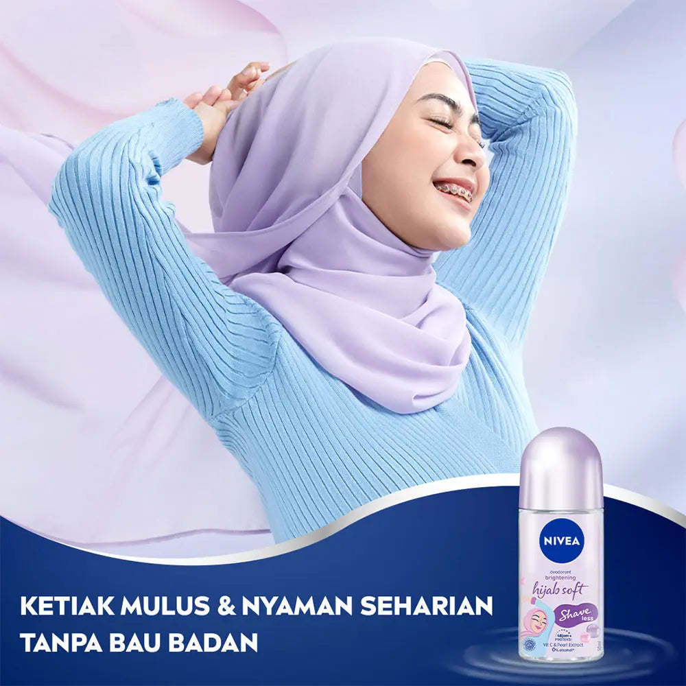 Nivea Deo Roll On Shave Less Hijab Soft - 50ml - Buy Online in Pakistan at Cosmia.pk