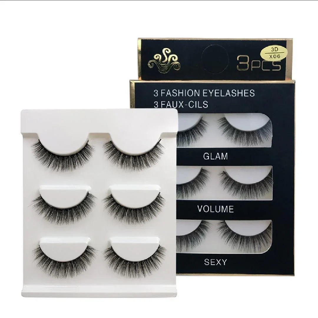 3 Pairs 3D Eye Lashes - High Quality Eyelashes - Buy Online in Pakistan at Cosmia.pk
