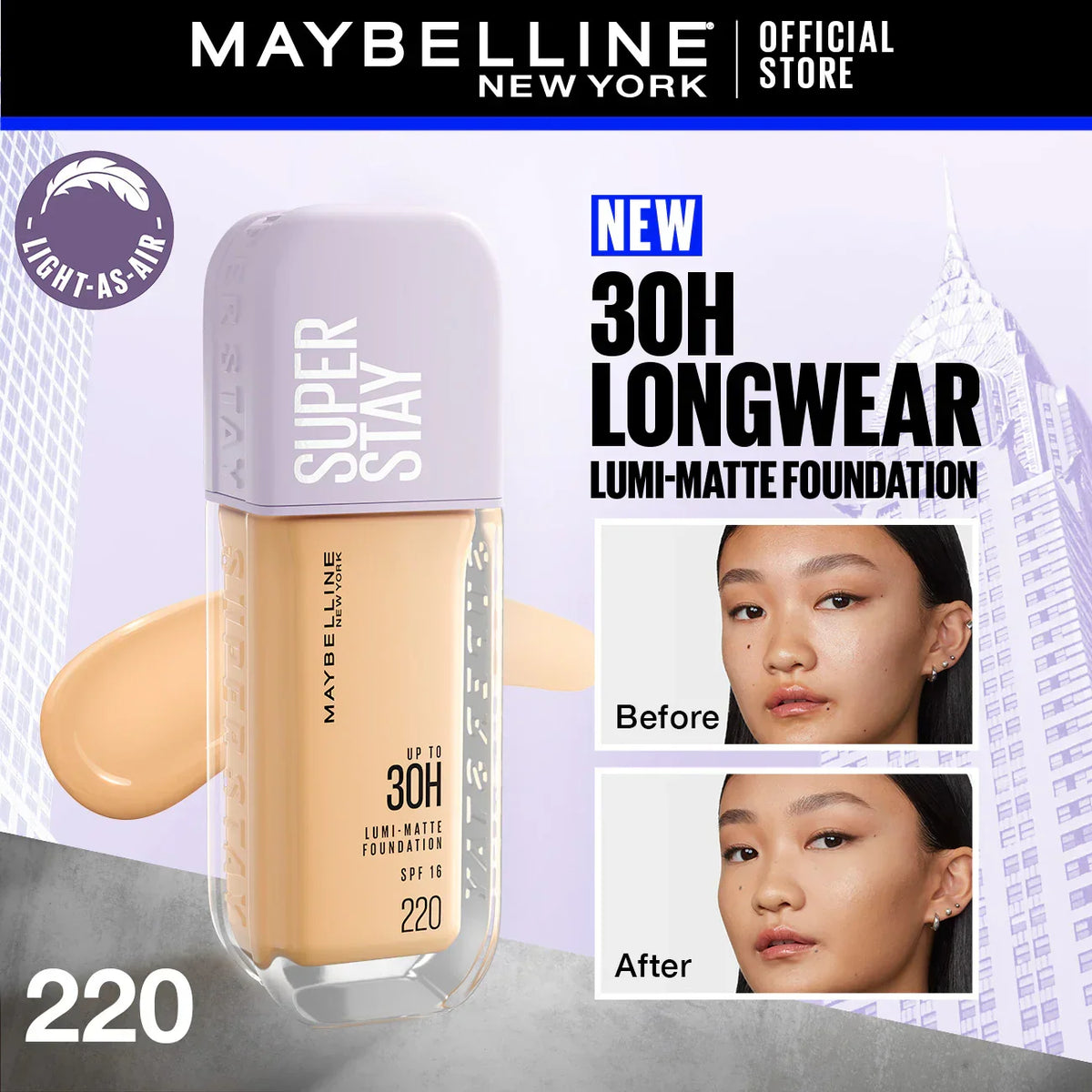 Original Maybelline - Super Stay Up to 30hr Lumi Matte Foundation - Buy Online in Pakistan at Cosmia.pk