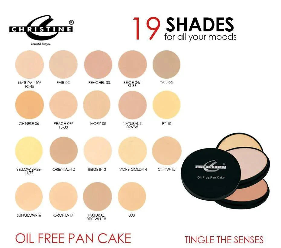 Christine Oil Free Pan Cake Foundation - Buy Online in Pakistan at Cosmia.pk