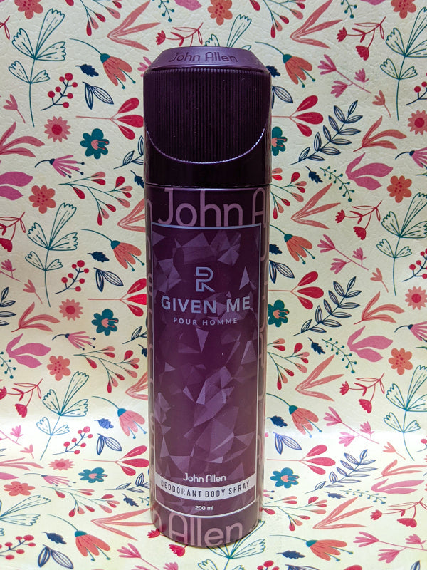John Allen Given Me Deodorant Body Spray BS10 - 200ML - Buy Online in Pakistan at Cosmia.pk