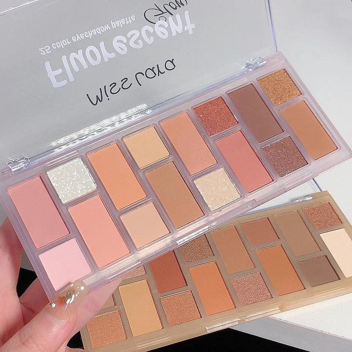 Miss Lara Fluorescent Eyeshadow Palette - 16 Colors - Buy Online in Pakistan at Cosmia.pk
