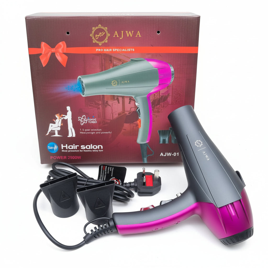 Ajwa Professional Hair Specialists Ionic Turbo Hair Dryer - Model - Buy Online in Pakistan at Cosmia.pk