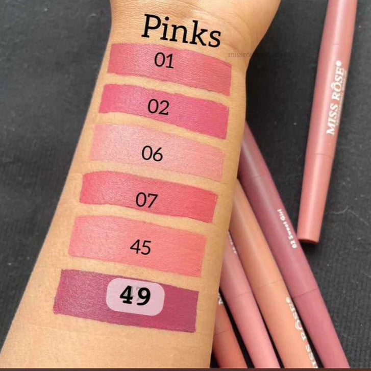 Miss Rose High Pigment 2 In 1 Lip Liner Lipstick - Pink Shades - Buy Online in Pakistan at Cosmia.pk
