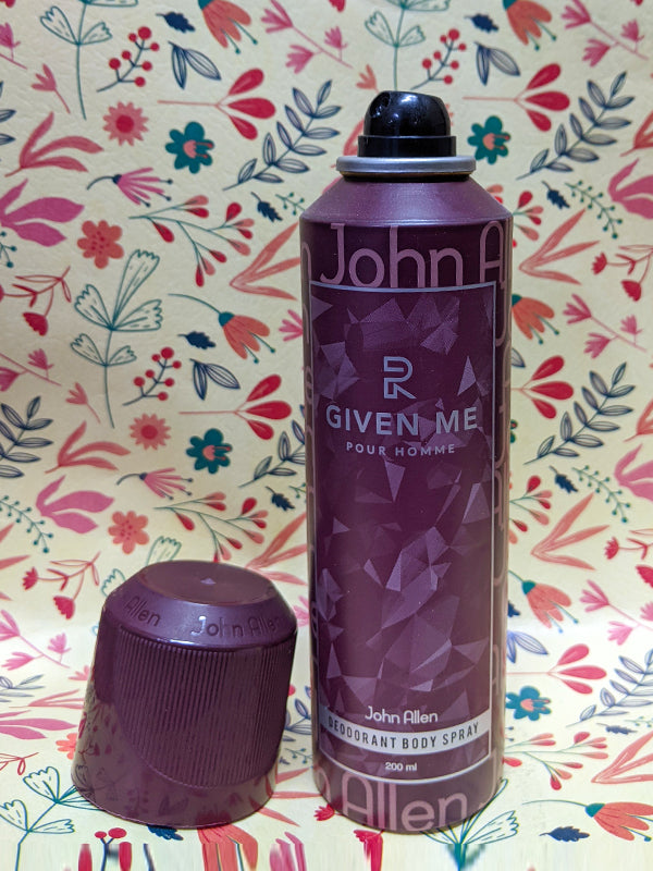 John Allen Given Me Deodorant Body Spray BS10 - 200ML - Buy Online in Pakistan at Cosmia.pk
