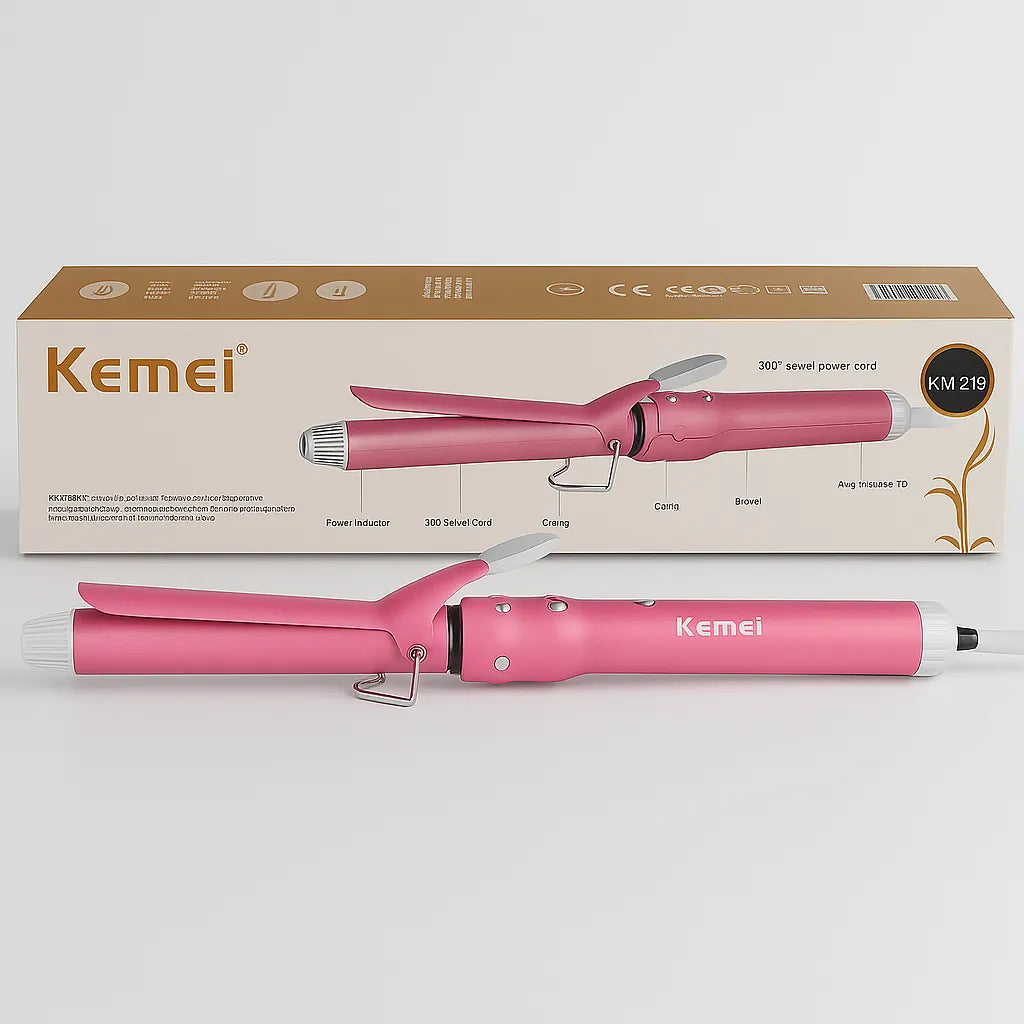 Kemei KM-219 Professional Ceramic Hair Curling Iron - Buy Online in Pakistan at Cosmia.pk