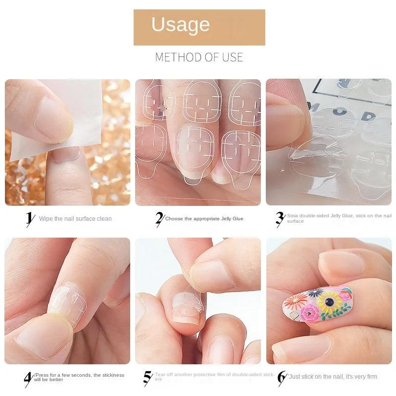 10 Sheets/240pcs Double Sided False Nail Art Adhesive Tape Glue - Buy Online in Pakistan at Cosmia.pk