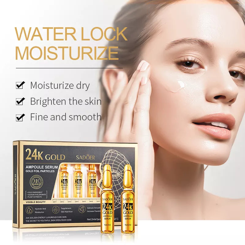 Sadoer 7Pcs Repair Tender Skin 24k Gold Ampoule Face Serum - Buy Online in Pakistan at Cosmia.pk