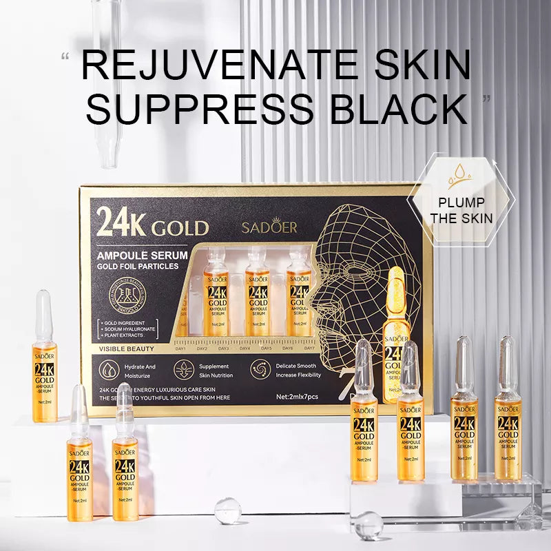 Sadoer 7Pcs Repair Tender Skin 24k Gold Ampoule Face Serum - Buy Online in Pakistan at Cosmia.pk