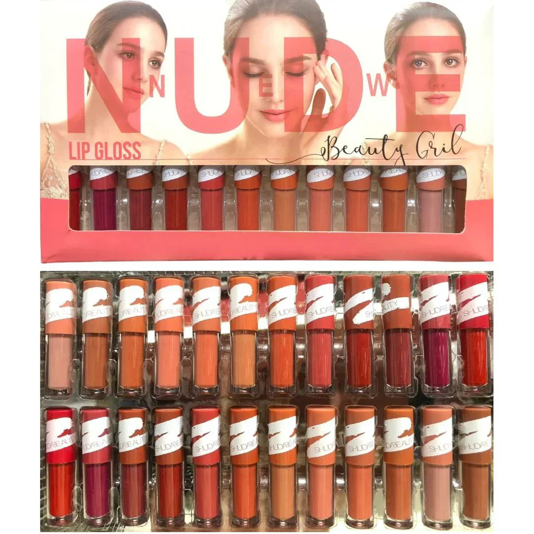 New Nude Beauty Girl 24Pcs Lipgloss Tray - Buy Online in Pakistan at Cosmia.pk