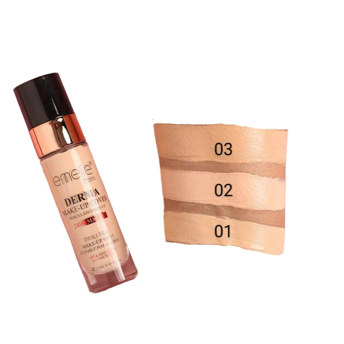 Emelie Derma Makeup Cover Foundation - 25ml - Buy Online in Pakistan at Cosmia.pk