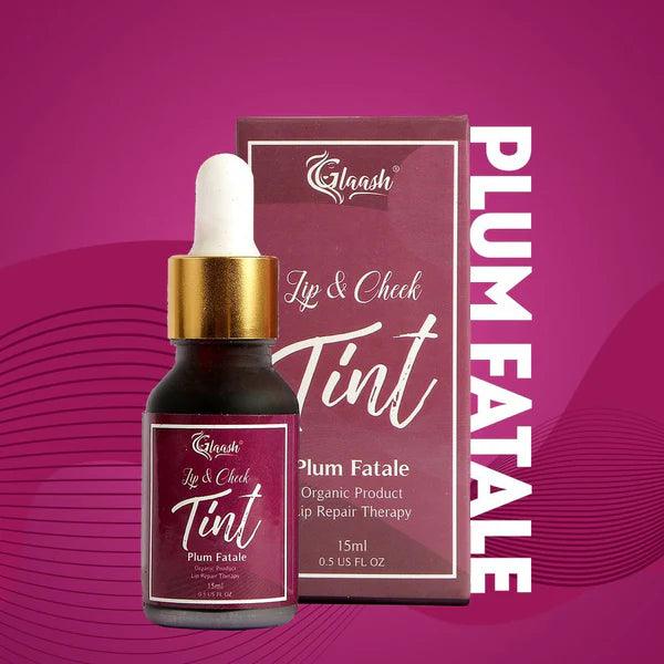 Glaash Lip Cheek Tint Water Based Plum Fatale - 15ml - Buy Online in Pakistan at Cosmia.pk