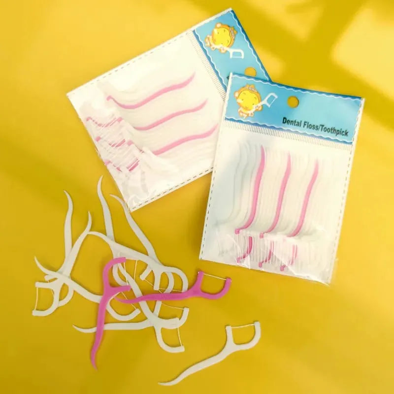 Disposable Floss Dental Cleaning Toothpick Stick - 25pcs - Buy Online in Pakistan at Cosmia.pk