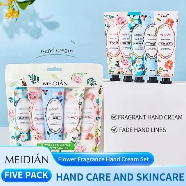 Meidian Flower Fragrance Hand Cream Set (Pack of 5) - Buy Online in Pakistan at Cosmia.pk