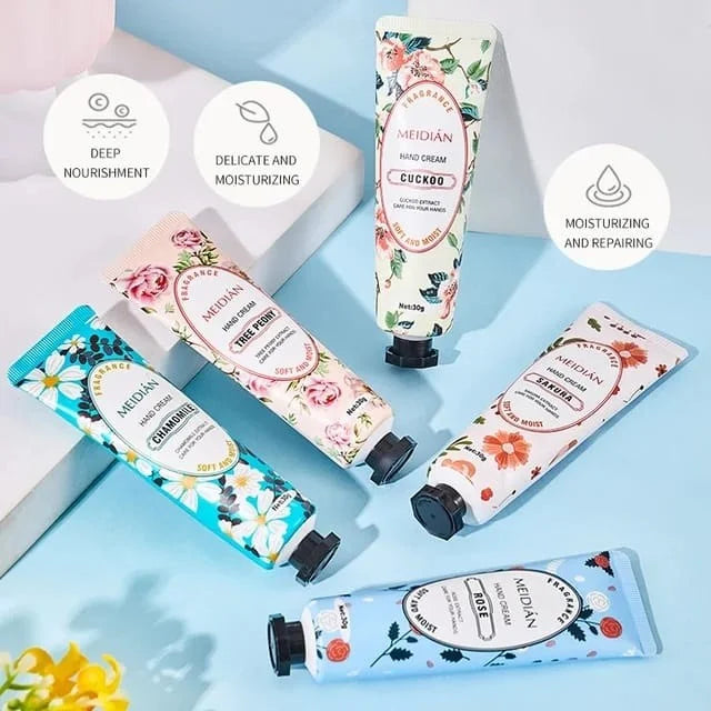 Meidian Flower Fragrance Hand Cream Set (Pack of 5) - Buy Online in Pakistan at Cosmia.pk