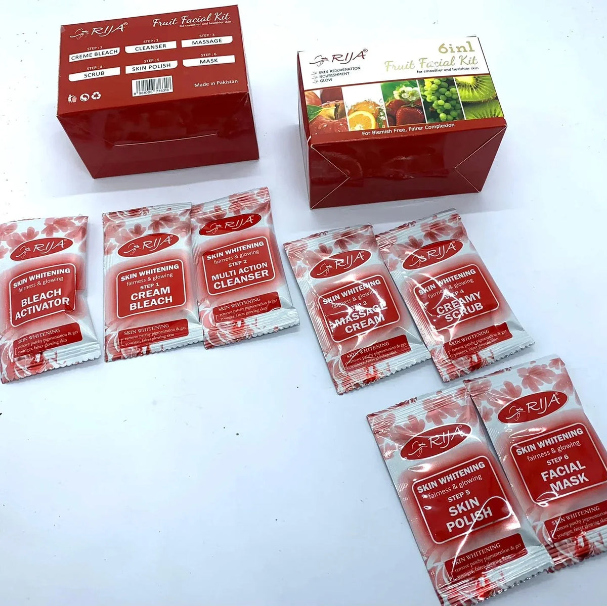 7-in-1 Rija Fruit Facial Kit for Skin Whitening - Buy Online in Pakistan at Cosmia.pk