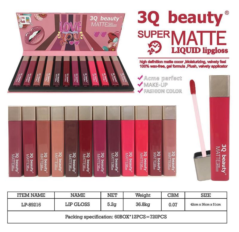 3Q Beauty Matte Lipgloss Set of 12 Shades - Buy Online in Pakistan at Cosmia.pk