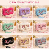 Cute Fluffy Makeup Organizer Pouch – Each - Buy Online in Pakistan at Cosmia.pk