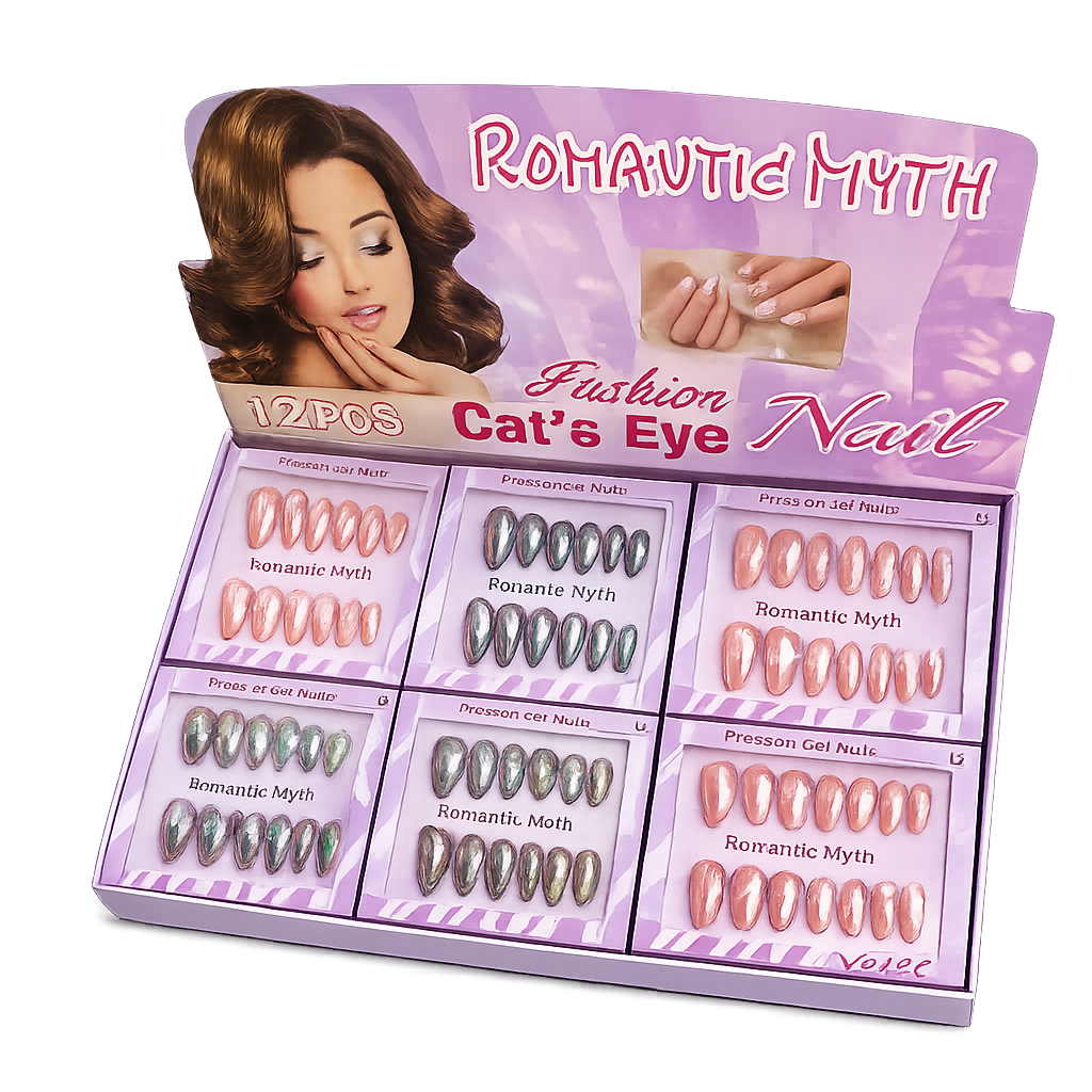 Romantic Myth Holographic Cat Eye Press-On Nails - Buy Online in Pakistan at Cosmia.pk