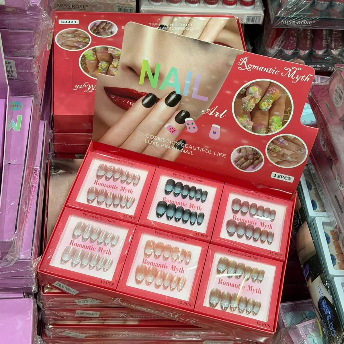 Romantic Myth Nail Art Press On Gel Nails - Each Box 12Pcs - Buy Online in Pakistan at Cosmia.pk