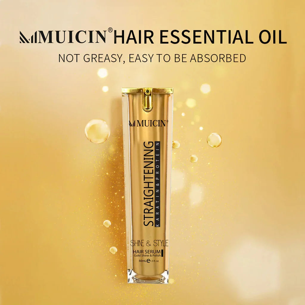 Muicin Gold Shine Style Hair Straightening Serum - 50ml - Buy Online in Pakistan at Cosmia.pk
