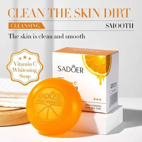 Sadoer Vitamin C Brightening Whitening Soap Bar 100g - Buy Online in Pakistan at Cosmia.pk