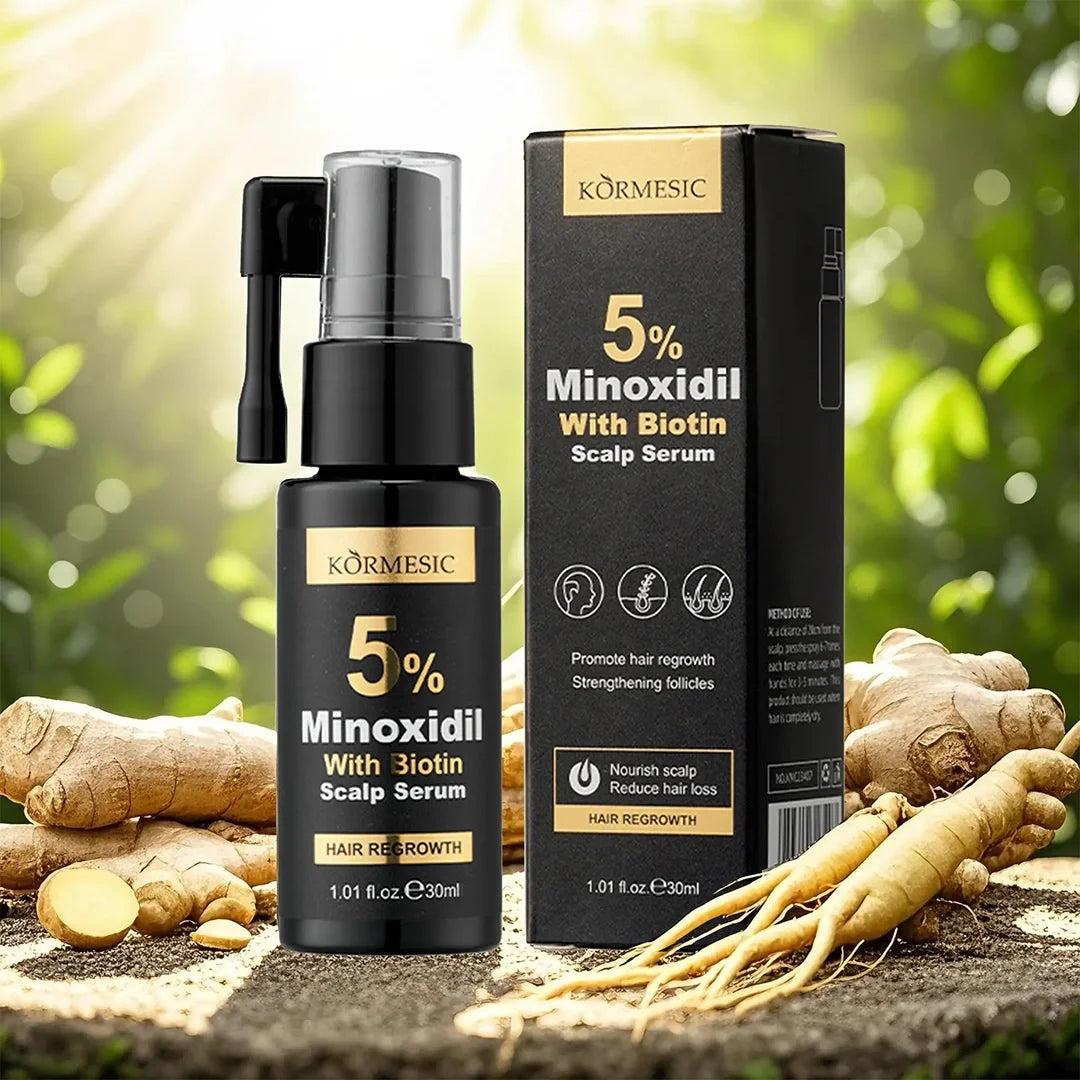 Kormesic 5% Minoxidil with Biotin Hair Regrowth Scalp Serum 30ml - Image 2