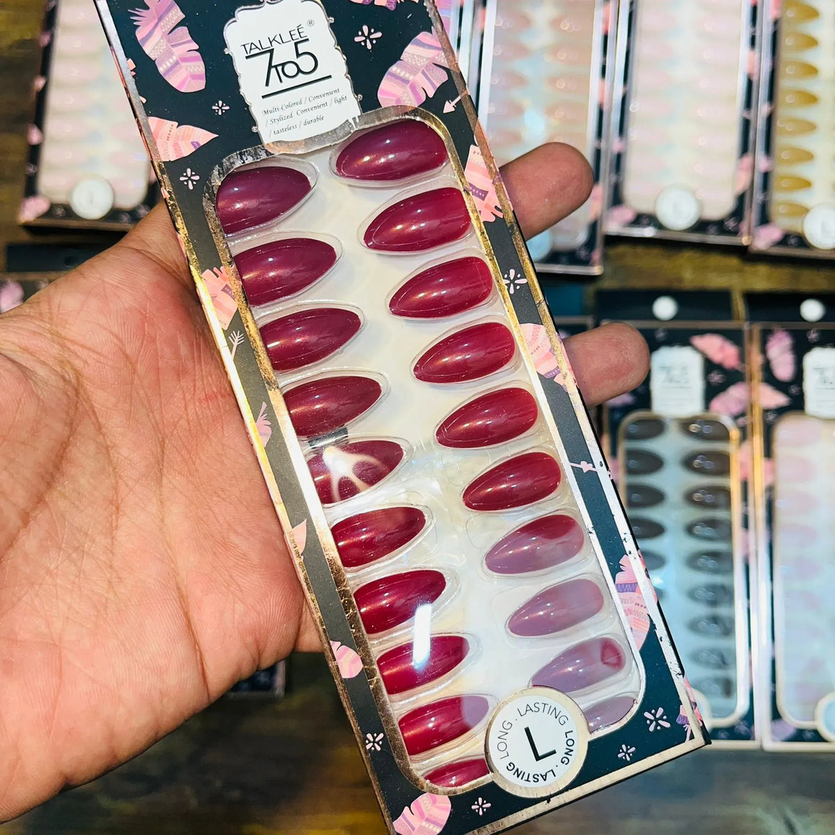 7To5 Talklee Matte Artifical Nails With Free Stickers - Buy Online in Pakistan at Cosmia.pk