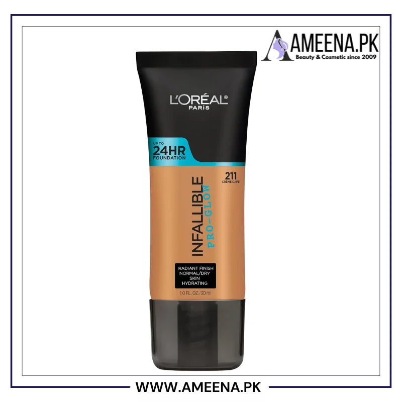 L'Oreal Paris Makeup Infallible Up to 24HR Pro-Glow Foundation - Buy Online in Pakistan at Cosmia.pk