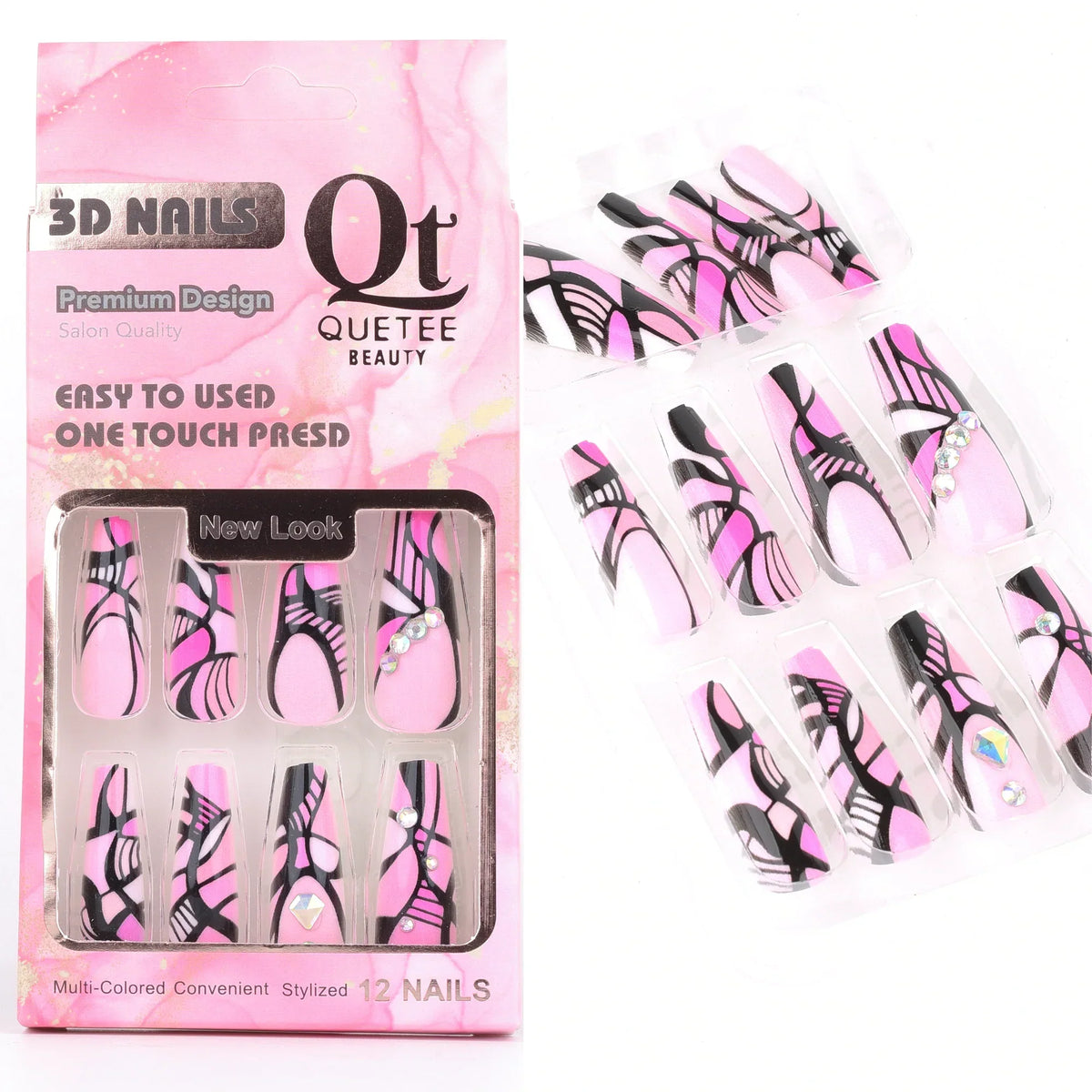 Quetee Beauty 3D Nails Premium Design Two - Buy Online in Pakistan at Cosmia.pk