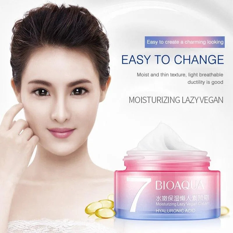 Bioaqua 7 Hyaluronic Acid Moisturizing Lazy Vegan Cream - 50ml - Buy Online in Pakistan at Cosmia.pk