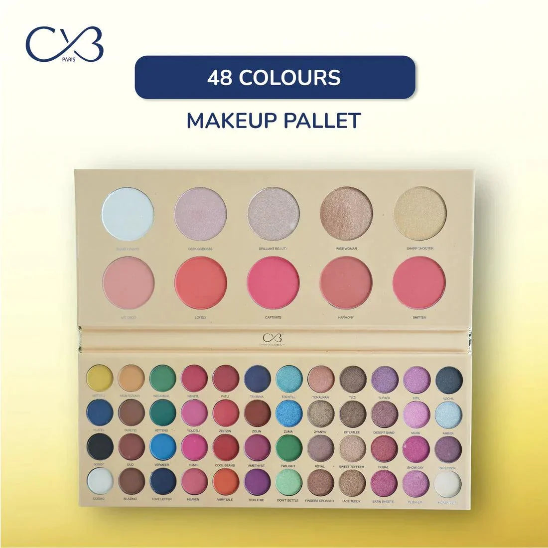 48 Colors Cvb Eyeshade + Highlighter+ Blusher - Buy Online in Pakistan at Cosmia.pk
