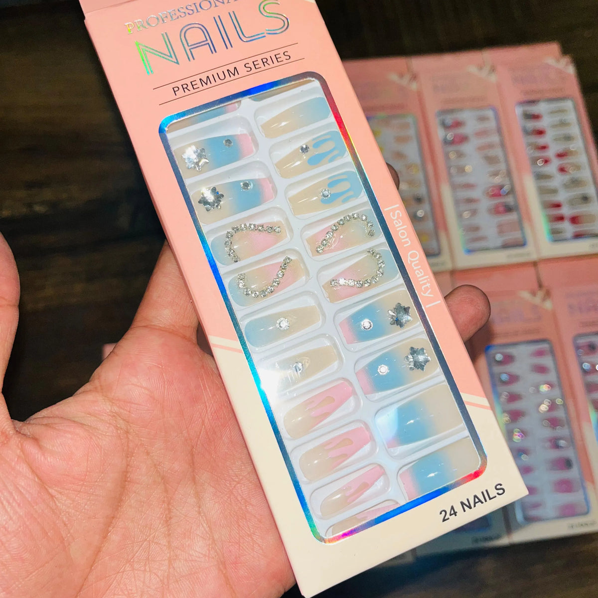 Professional Premium Series Artifical Nails With Free Stickers (24Pcs) - Buy Online in Pakistan at Cosmia.pk