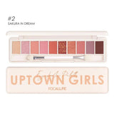 10 Colors Focallure Uptown Girls Eyeshadow Palette - Buy Online in Pakistan at Cosmia.pk
