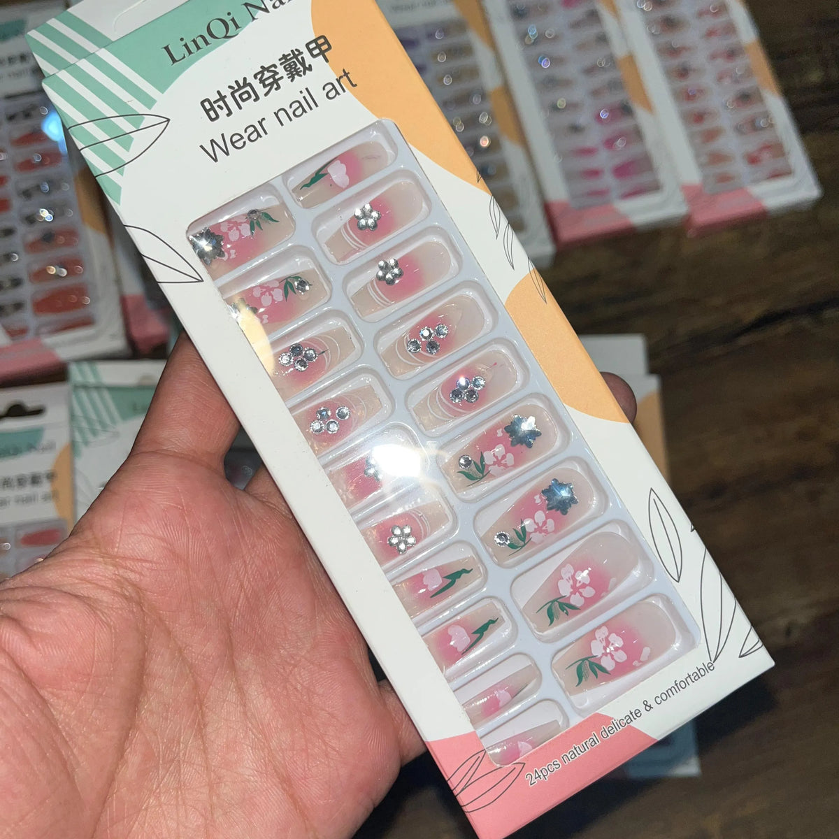 Linqi Artifical Nails With Free Stickers (24Pcs) - Buy Online in Pakistan at Cosmia.pk