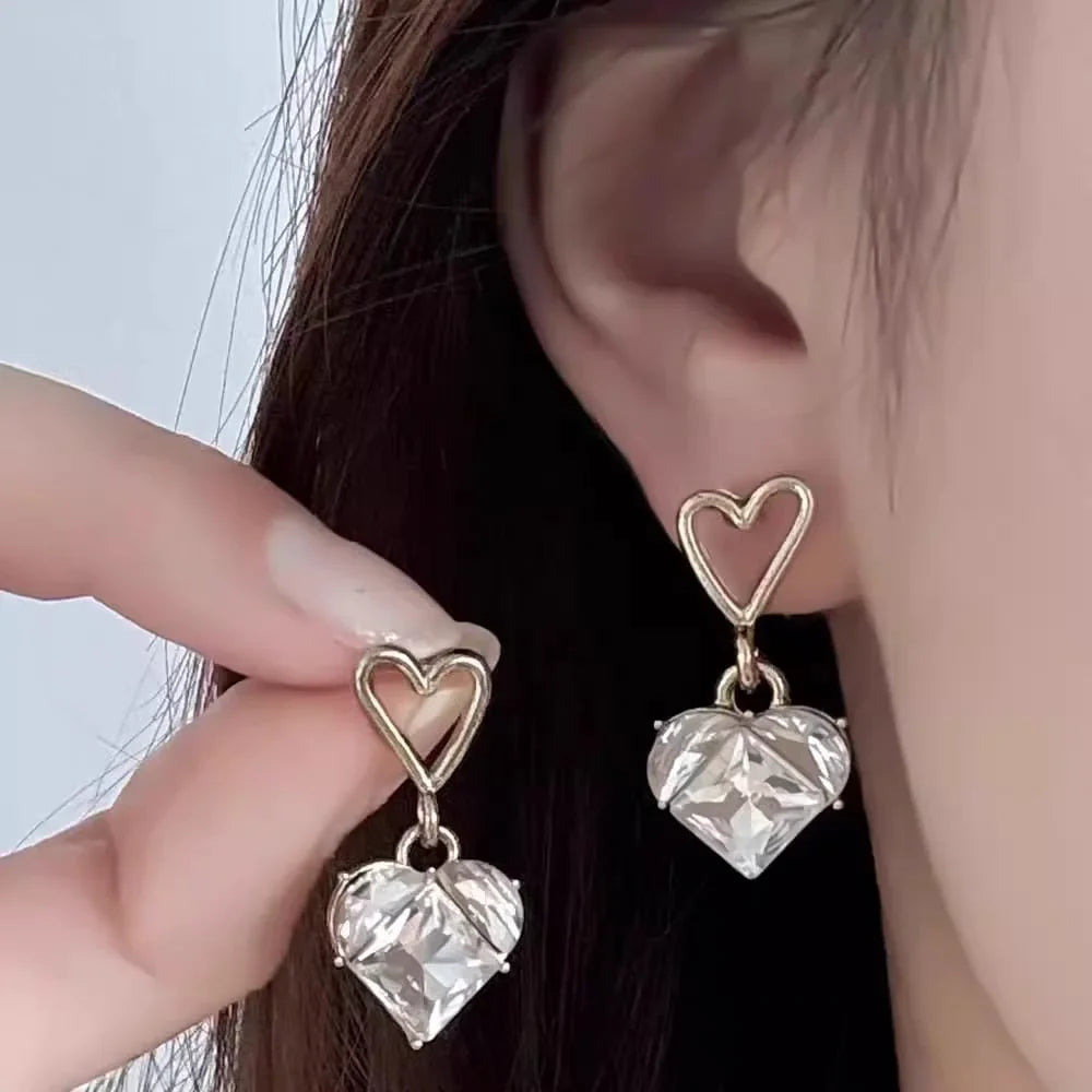Korean Style Heart Earrings — Cute & Chic Accessory - Buy Online in Pakistan at Cosmia.pk