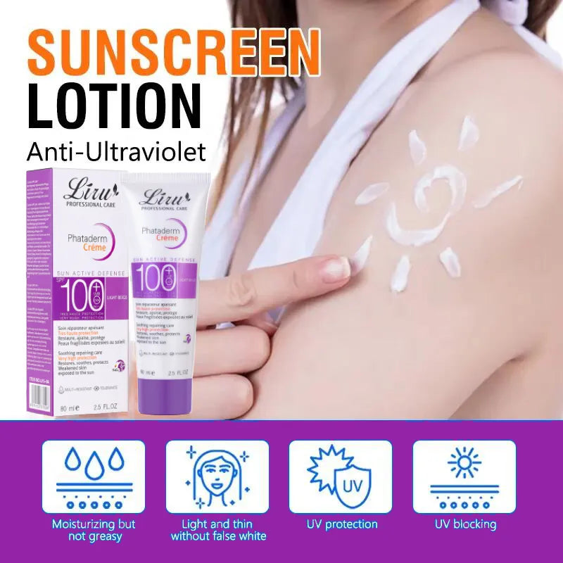 Liru Phataderm Creme Sun Active Defense SPF100+ Face Body Sunscreen - Buy Online in Pakistan at Cosmia.pk