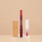 3 in 1 Hudamoji Set Velvet Matte Lipstick , Waterproof Lip Pencil & Lip Gloss Set - Buy Online in Pakistan at Cosmia.pk
