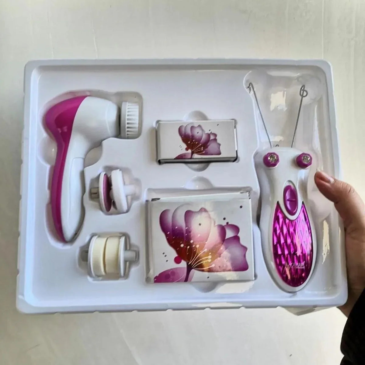 Emaar Rechargeable Hair Threading Machine With 5in1 Face Massager - Buy Online in Pakistan at Cosmia.pk