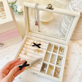 Velvet Glass Ring Earring Jewelry Display Organizer Box - Buy Online in Pakistan at Cosmia.pk