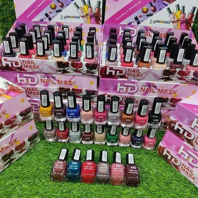 24 Pcs HD Peel off Nail Polish Box - Buy Online in Pakistan at Cosmia.pk