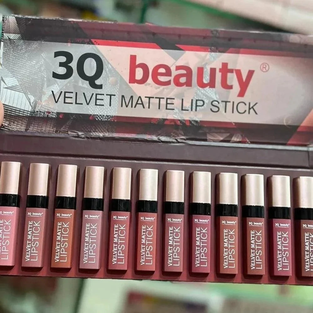 3Q Beauty Velvet Matte Lipstick Set of 12 - Buy Online in Pakistan at Cosmia.pk