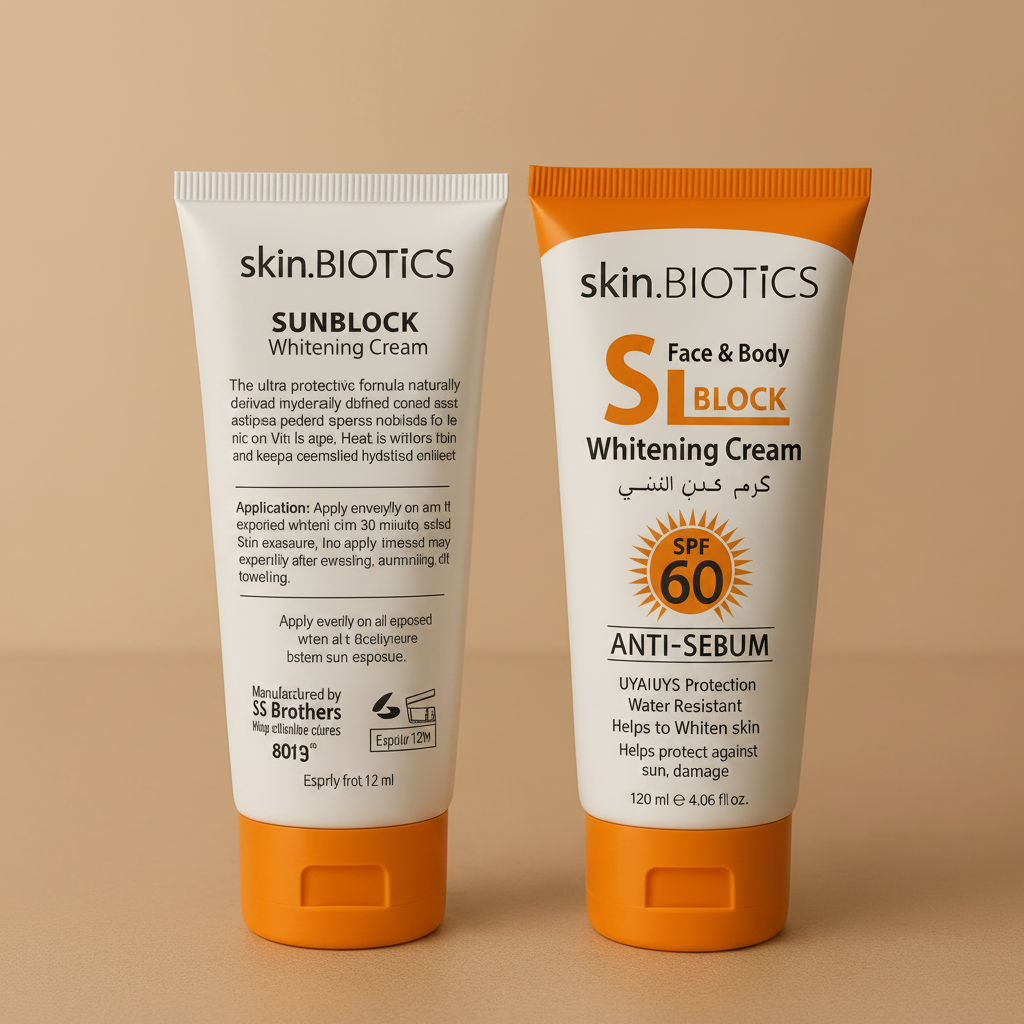 Skin.Biotics Face & Body Sunblock Whitening Cream - 120ml - Buy Online in Pakistan at Cosmia.pk