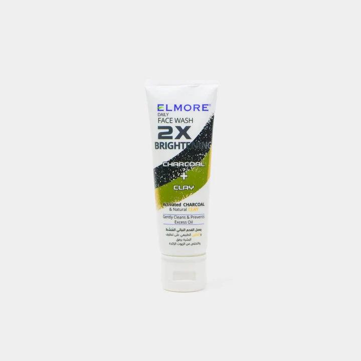 Elmore Charcoal + Clay 2X Whitening Daily Face Wash - 100ml - Buy Online in Pakistan at Cosmia.pk